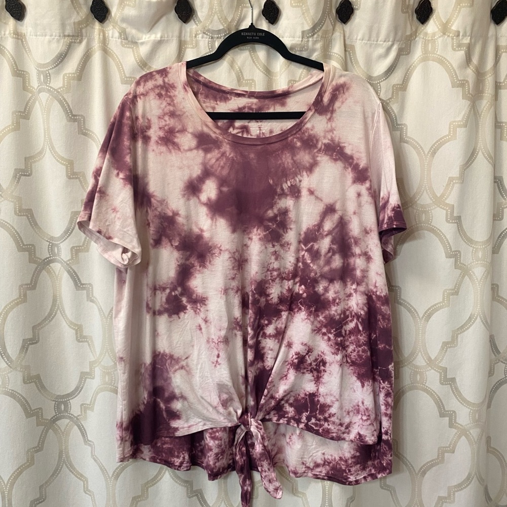 Cotton tie front tee